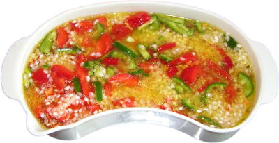 ry� risotto, risotto rice, papryka czerwona, papryka zielona, papryka s�odka, papryka chili, bulion, miseczka do gotowania na parze produkt�w sypkich